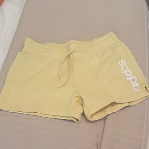adidas Women's Light Yellow Athletic Shorts